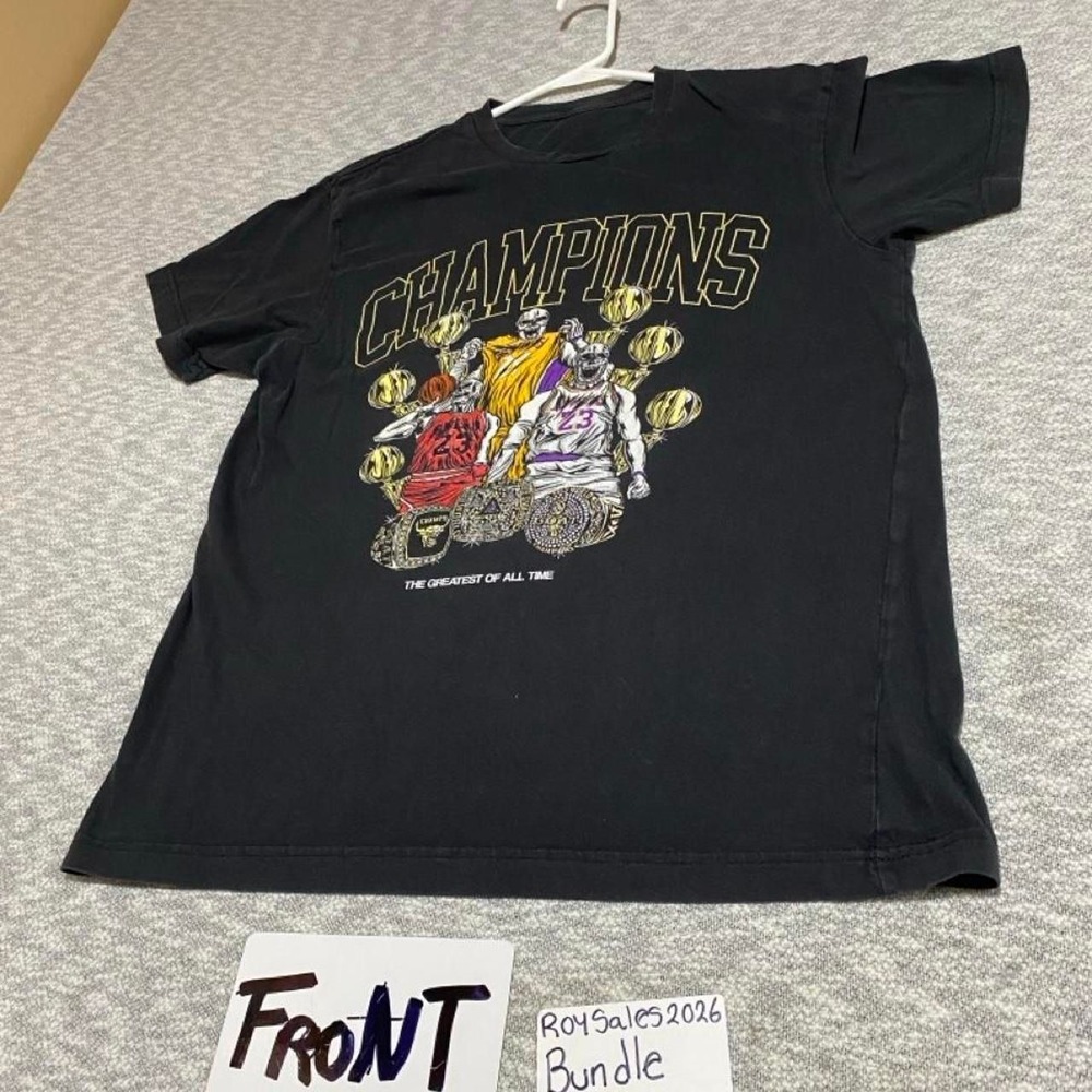 Faded Black t-Shirt 'THE GREATEST OF ALL TIME'  size M. SKU-C83